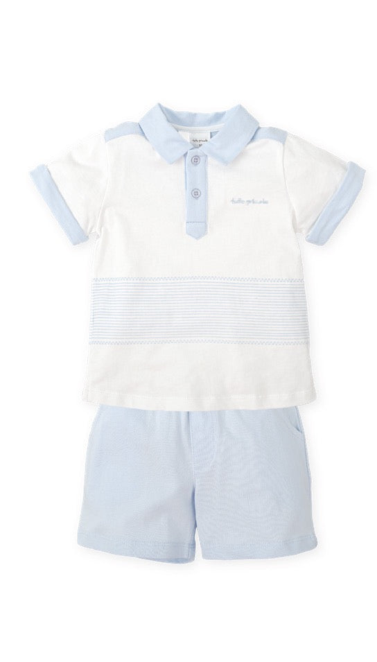 Tutto piccolo blue and white 2 piece short set/2705