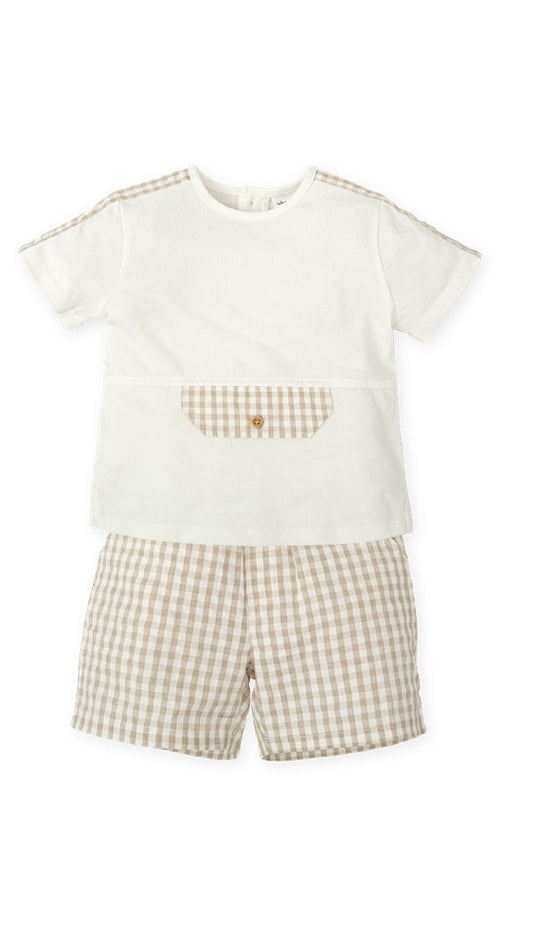 Tutto piccolo checked 2 piece short set/2720